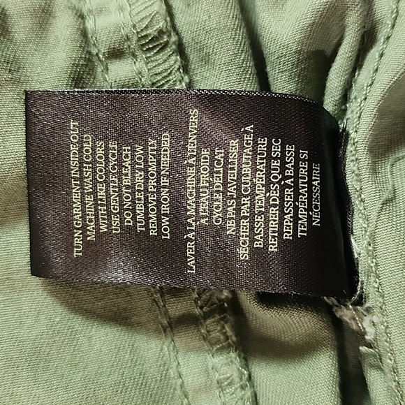 Blank NYC Lightweight Green Utility Jacket with Tie Waist Size M - Picture 9 of 9